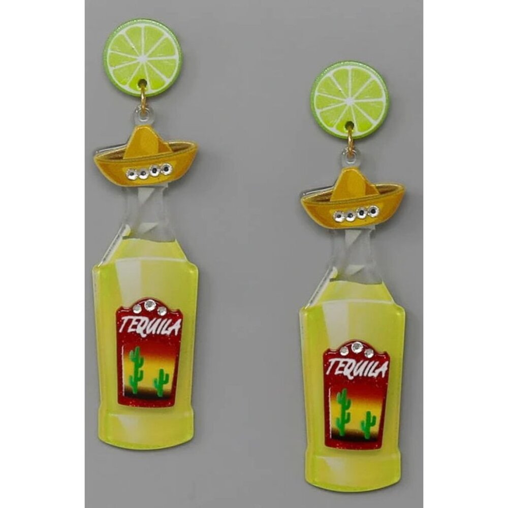 It's Tequila Time Drop and Dangle Earrings NWT